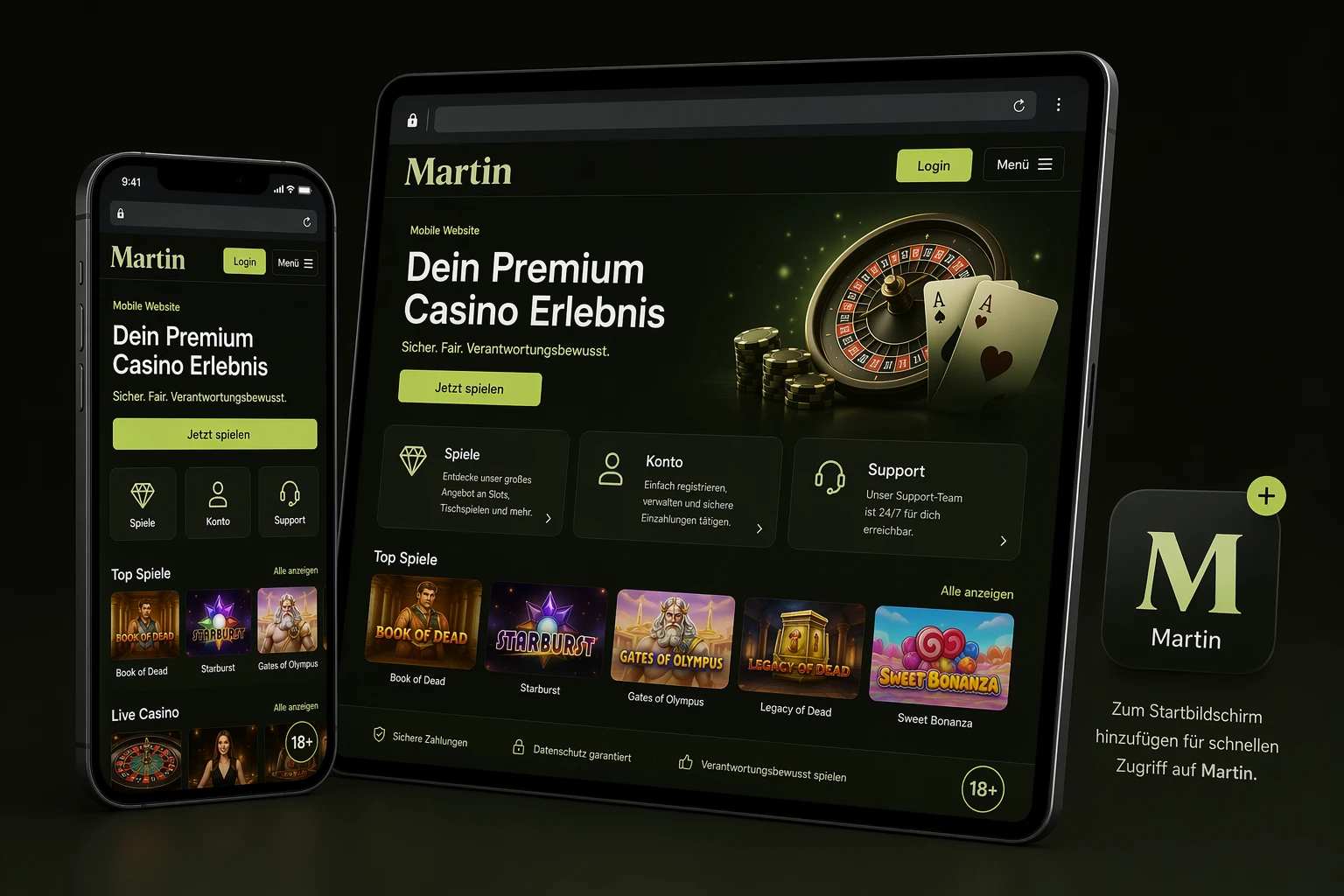 Mobiles Casino im Browser verwenden