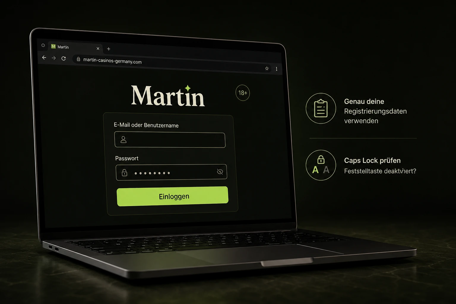 Anmeldung über den Martin Casino Login